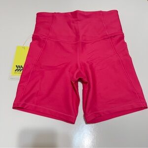 NWT All in Motion Women's Effortless High-Rise Bike Shorts- Berry Pink XS
